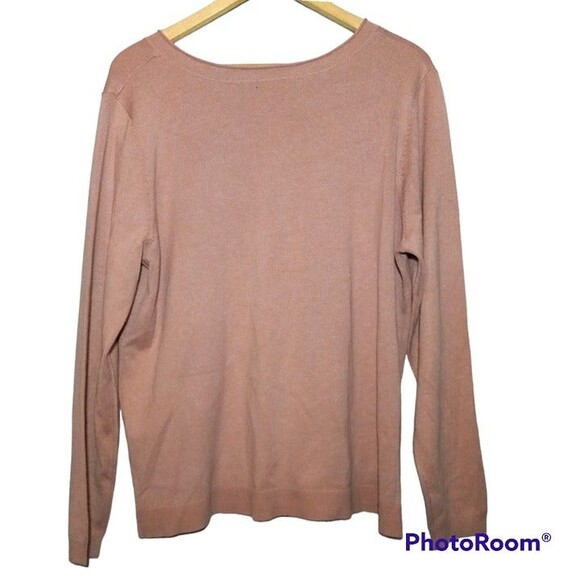 Tint & Shadow Knit Sweater-Size XL-Soft Pink-L/S- Button Detail - Casual - Picture 2 of 7